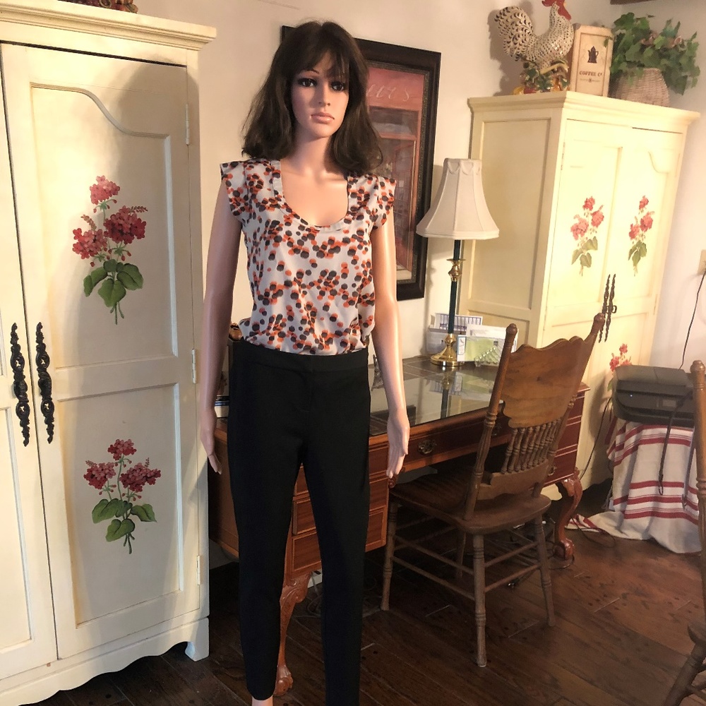 XS Eclair Plum and Orange Spotted Blouse